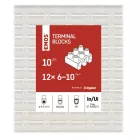 Sorkapocs 6–10 mm2, fehér, 10 szt