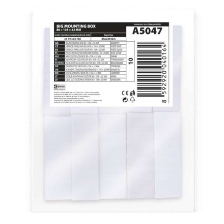 EMOS Falon kívüli szerelvénydoboz LK80x28 2ZK
