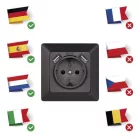 EMOS Aljzat USB csatlakozóval, SCHUKO antracit