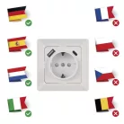 EMOS Aljzat USB A+USB C, fehér