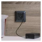 EMOS Aljzat USB-A+USB-C, antracit