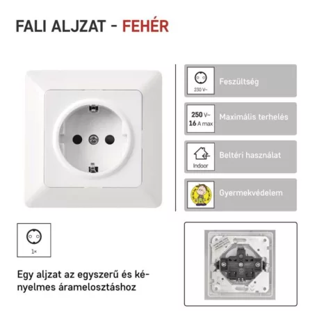 EMOS Csatlakozó aljzat SCHUKO