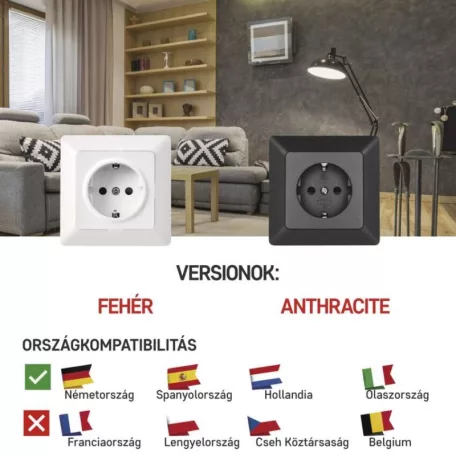EMOS Csatlakozó aljzat SCHUKO