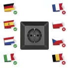 EMOS Csatalakozó aljzat SCHUKO, antracit