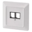 EMOS Adat-csatlakozó aljzat burkolat 2xRJ45