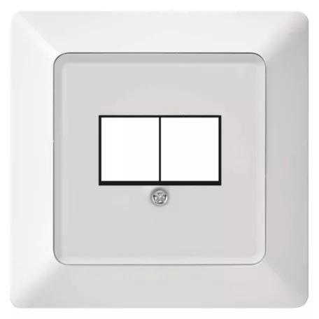 EMOS Adat-csatlakozó aljzat burkolat 2xRJ45