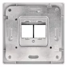 EMOS Adat-csatlakozó aljzat burkolat 2xRJ45