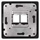 EMOS Adat-csatlakozó aljzat burkolat 2xRJ45, antracit