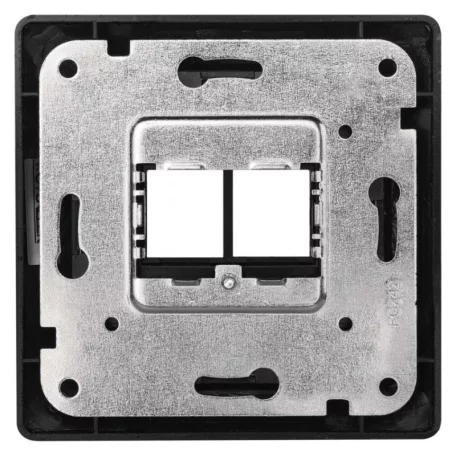EMOS Adat-csatlakozó aljzat burkolat 2xRJ45, antracit