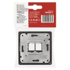 EMOS Adat-csatlakozó aljzat burkolat 2xRJ45, antracit