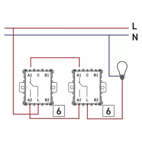 EMOS Váltókapcsoló, antracit