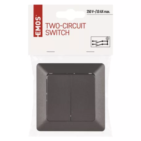 EMOS Soros kapcsoló, antracit