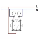 EMOS Soros kapcsoló, antracit