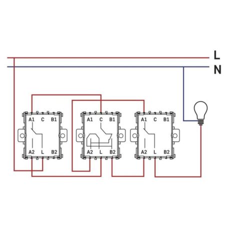 EMOS Keresztkapcsoló, antracit