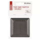 EMOS dupla váltókapcsoló, antracit