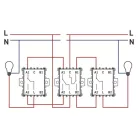 EMOS dupla váltókapcsoló, antracit