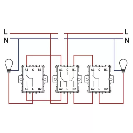 EMOS dupla váltókapcsoló, antracit