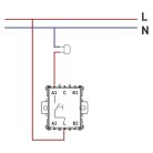 EMOS Nyomógomb 1/0 - csengő, antracit