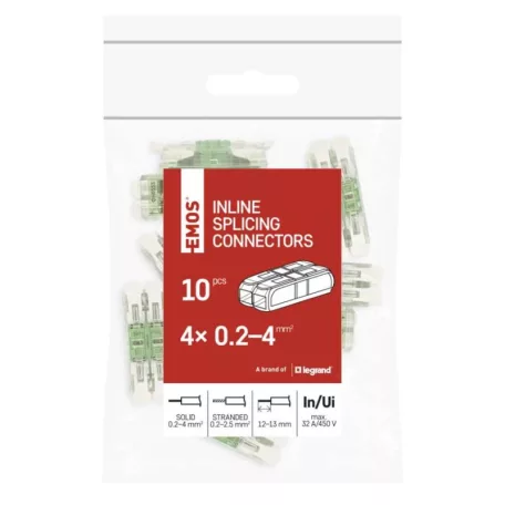 Egyenes karos sorkapocs 4× 0,2–4 mm2, 10 db