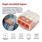 Rugós sorkapocs 3×0,5, 10 szt