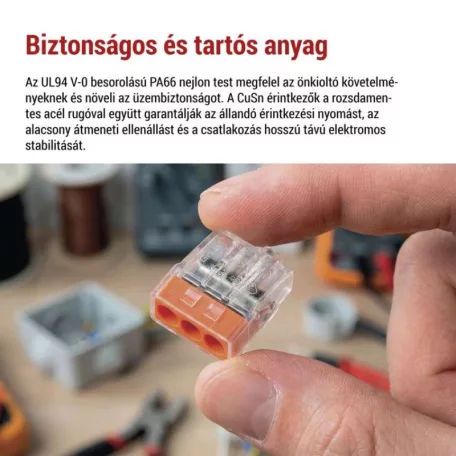 Rugós sorkapocs 3×0,5, 10 db