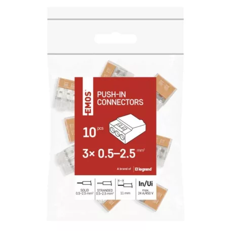 Rugós sorkapocs 3×0,5, 10 db