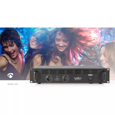 PA erősítő | RMS-kimenet: 2x 100 W @ 8 Ohm / 2x 150 W @ 4 Ohm | 2 Csatorna | 2U | 19" rack-be szerelhető | Fém | Fekete