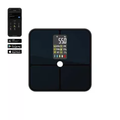   AENO ABS0002S BS2S testmérleg, 180 kg-ig terhelhető, SMART funkciók, profilok, BMI index elemzés, színes kijelző