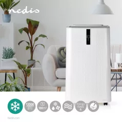   Mobil klíma | 12000 BTU | 100 m³ | 3-sebességes | Távirányító | Automatikus kikapcsolás időzítő | Fehér