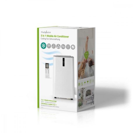 Mobil klíma | 9000 BTU | 80 m³ | 3-sebességes | Távirányító | Automatikus kikapcsolás időzítő | Fehér