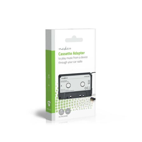 Car Audio kazetta adapter Aux | 3.5 mm | Kábel hossz: 1.00 m | Fekete