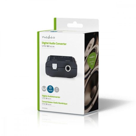 Digital Audio Converter | 1 irányú | Csatlakozó bemenet: 1x S/PDIF (RCA) | Csatlakozó kimenet: TosLink Aljzat | eARC | Kézikönyv | Antracit