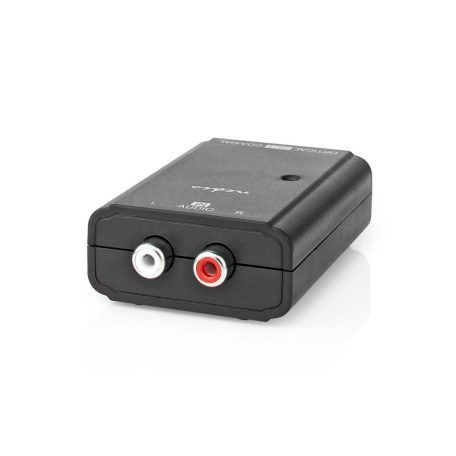Digital Audio Converter | 1 irányú | Csatlakozó bemenet: 2x RCA Aljzat | Csatlakozó kimenet: 1x S/PDIF (RCA) Aljzat / 1x TosLink Aljzat | ARC | Kézikönyv | Fekete