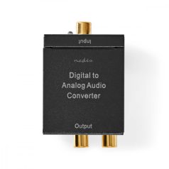   Digital Audio Converter | 1 irányú | Csatlakozó bemenet: 1x Digital RCA / 1x TosLink | Csatlakozó kimenet: 1x (2x RCA) / 1x 3.5 mm | Automatikus | Integrált erősítő | Fekete