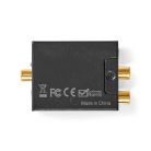 Digital Audio Converter | 1 irányú | Csatlakozó bemenet: 1x Digital RCA / 1x TosLink | Csatlakozó kimenet: 1x (2x RCA) / 1x 3.5 mm | Automatikus | Integrált erősítő | Fekete