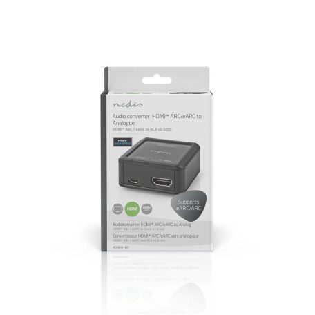 Digital Audio Converter | 1 irányú | Csatlakozó bemenet: HDMI™ Bemenet | Csatlakozó kimenet: 2x (2x RCA Aljzat) / 3.5 mm | Automatikus | Antracit
