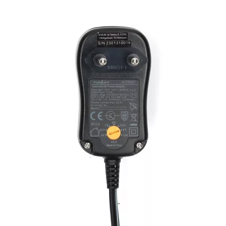 Univerzális hálózati adapter | 12 W | 3 - 12 V DC | 1.80 m | 2.0 A | 6 plug(s) | Fekete