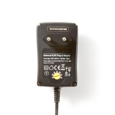   Univerzális hálózati adapter | 18 W | 3 - 12 V DC | 1.80 m | 1.5 / 2.1 A | 6 plug(s) | Fekete
