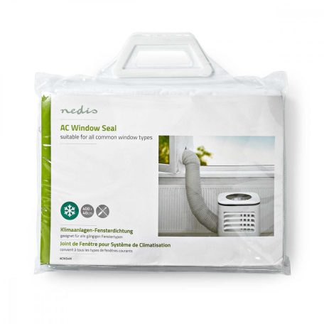NEDIS AC ablak tömítés | Tömítés típusa: Cipzár | Ablaktípushoz alkalmas: Alsó függesztett Ablak / Bal Oldali Zsanérablak / Forgató / Billenthető Ablak / Jobb Oldali Zsanérablak