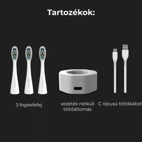 AENO ADB0001S DB1S intelligens szónikus fogkefe, 46000 rezgés/perc, SMART, 4 üzemmód, 3 felhasználó, akkumulátoros, IPX7
