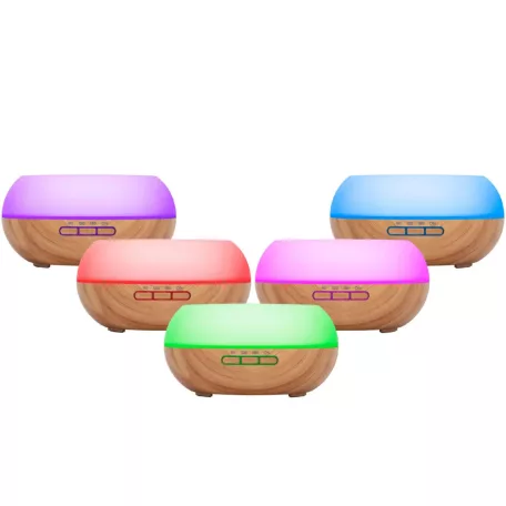 Home AD 300 aromadiffúzor, ultrahangos hidegpárásító, 300 ml kapacitás, színes hangulatfény, önállóan is használható világítás, tartozék hálózati adapter