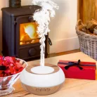 Home AD 300 aromadiffúzor, ultrahangos hidegpárásító, 300 ml kapacitás, színes hangulatfény, önállóan is használható világítás, tartozék hálózati adapter