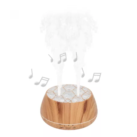 HOME AD 400 WIFI-s párásító fényterápiás aroma diffúzor Ultrahangos aromalámpa, - TUYA app-pal légtisztító RGB Led színváltó 400ml kapaictás hálózati adapterrel