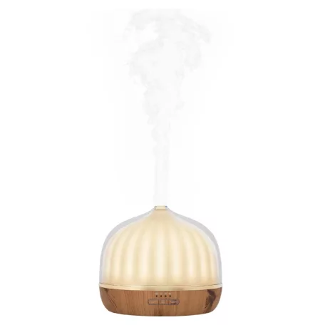 Home AD 500 aromadiffúzor, ultrahangos hidegpárásító, 500 ml kapacitás, önállóan is használható világítás, melegfehér fény, tartozék hálózati adapter