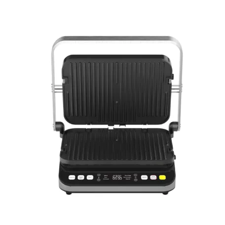 AENO AEG0005 EG5 kontakt grill, 2000 W, 3 az 1-ben sütő, kétoldalas lemezek, 6 program, LED kijelző