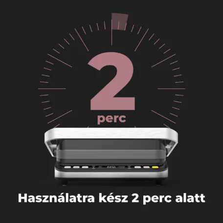 AENO AEG0005 EG5 kontakt grill, 2000 W, 3 az 1-ben sütő, kétoldalas lemezek, 6 program, LED kijelző