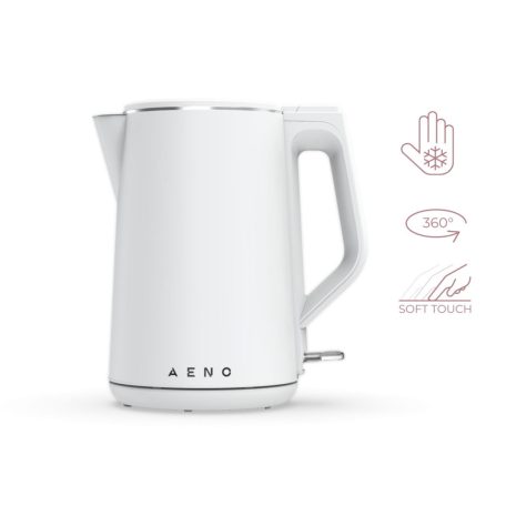 AENO AEK0002 EK2 vízforraló, 2200 W, 1.5 liter kapacitás, dupla falú, LED kijelzés, fehér