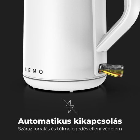 AENO AEK0002 EK2 vízforraló, 2200 W, 1.5 liter kapacitás, dupla falú, LED kijelzés, fehér