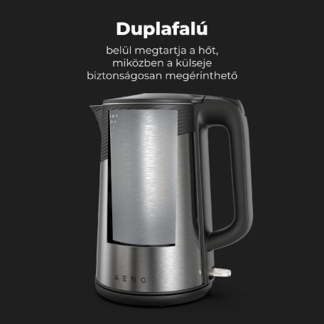 AENO AEK0003 EK3 elektromos vízforraló, max. 2200 W, 1,7 literes tartály, LED állapotjelző, rozsdamentes acél