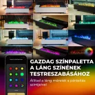 AENO AFH0001S prémium Eco Smart konvekciós fűtőkészülék, 2000 W, távolról vezérelhető, 2 fokozat, lángeffekt, 2 literes tartály, IPS kijelző, fehér